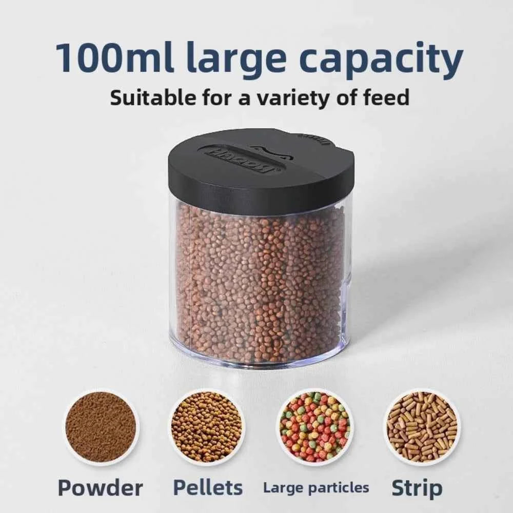 Automatic Fish Feeder 100ML Battery Powered Programmable Timer Aquarium Tanks Easy Setup Vacation Use Pet Care Fishbowl Food