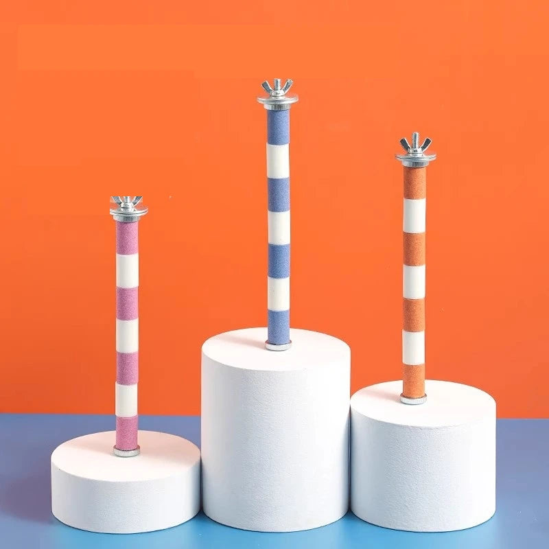 20/15/12CM Pet Parrot Bird Claw Beak Grinding Perches Stand Rack Claw Grinding Stick Cage Pigeon Accessories