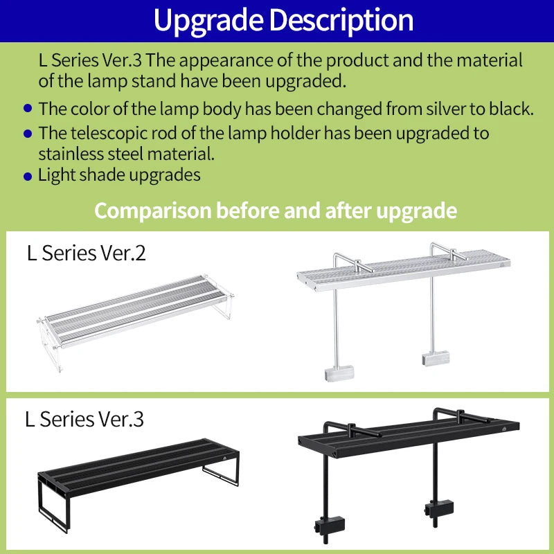 WEEK AQUA L Series APP Control Dimmer & Timer RRB+UVA Aquarium Lighting Planted Led Light