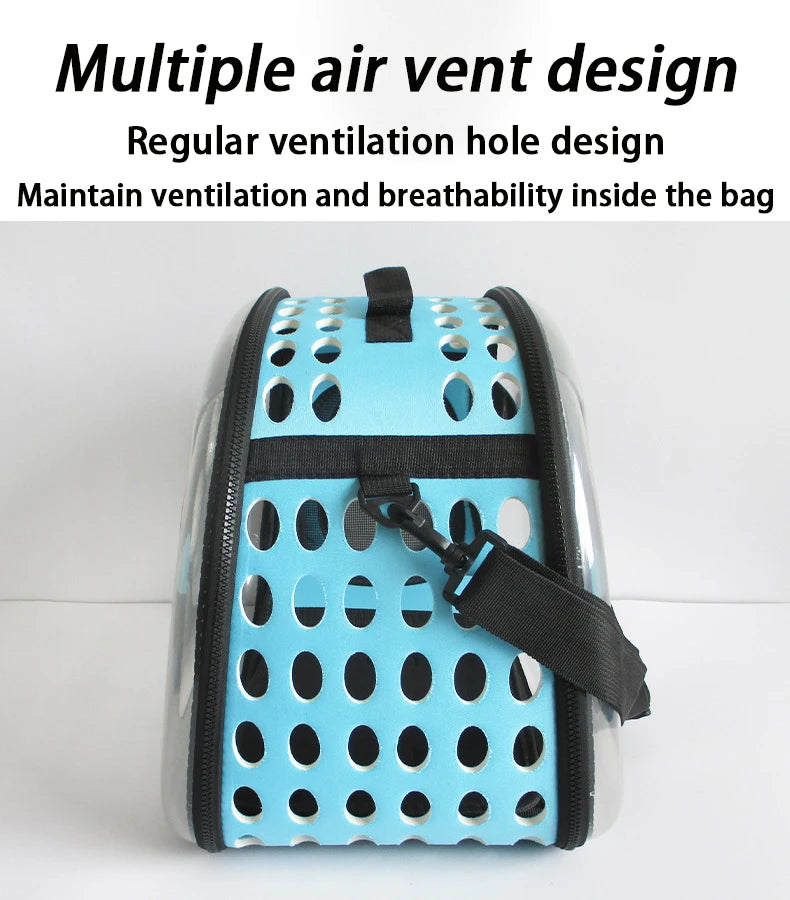 Pet Shoulder Bag Cat Carrier Outdoor Travel Breathable Handbag Puppy & Kitten Capsule Transparent Portable Shoulder Strap Bag - Play Paws Toys