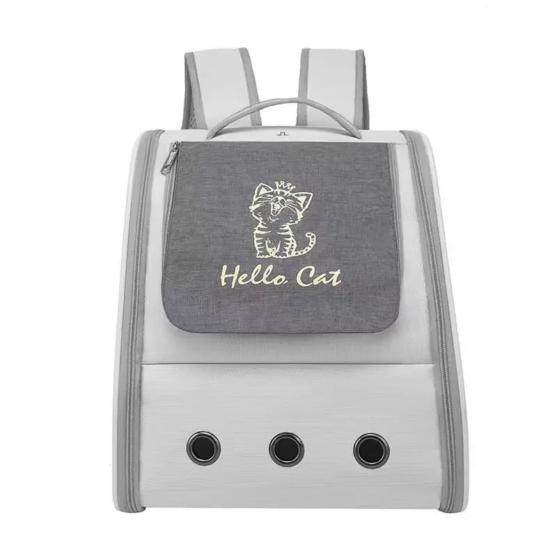 Pet Cat Carrier Backpack Breathable Portable Travel backpack for cat and dog With Anti Breakaway Belt Three-door design AA074 - Play Paws Toys