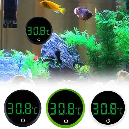 Aquarium Self-Adhesive Thermometer Lcd Digital Fish Tank Mini Thermometers Large Screen Monitor Terrarium Temperature Meter