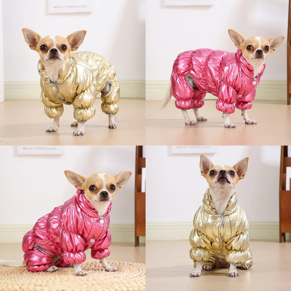 Pet Dog Jumpsuit For Small Medium Dogs Cats Autumn Winter Waterproof Dog Jacket Coat Warm Dog Clothes French Bulldog Pug Clothes