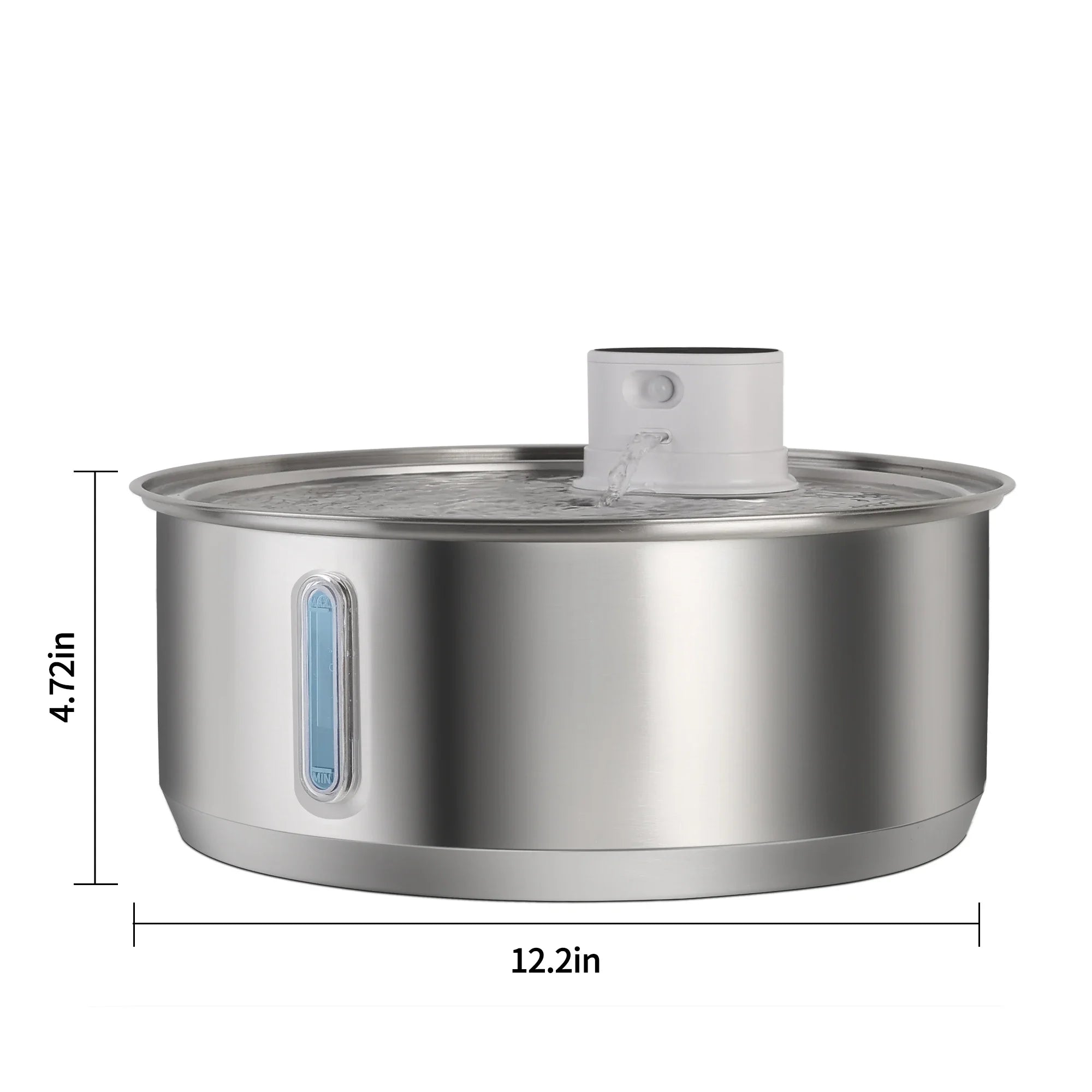 Petavista 8L Automatic Stainless Steel Dog Water Fountain 5000mAh Wireless Pet Drinker Battery & Sensor 2 in 1 Dispenser for Dog