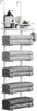 Hanging Towel Racks For Bathroom No Drill - 6-Tier Over The Door Bath Towel Storage Organizer For Small Bathrooms - Tiered Back