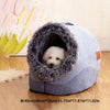 KEMORELA Striped Long-Haired Portable Bed And Comfortable Cat Bed Plush And Safe Indoor Pet HouseSuitable For Cats And Dogs - Play Paws Toys