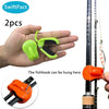 2Pcs Quick-Attach Fishing Rod Clip, Tool-Free One Hand Holder Secure Grip for Freshwater Rods Tackle Organizer