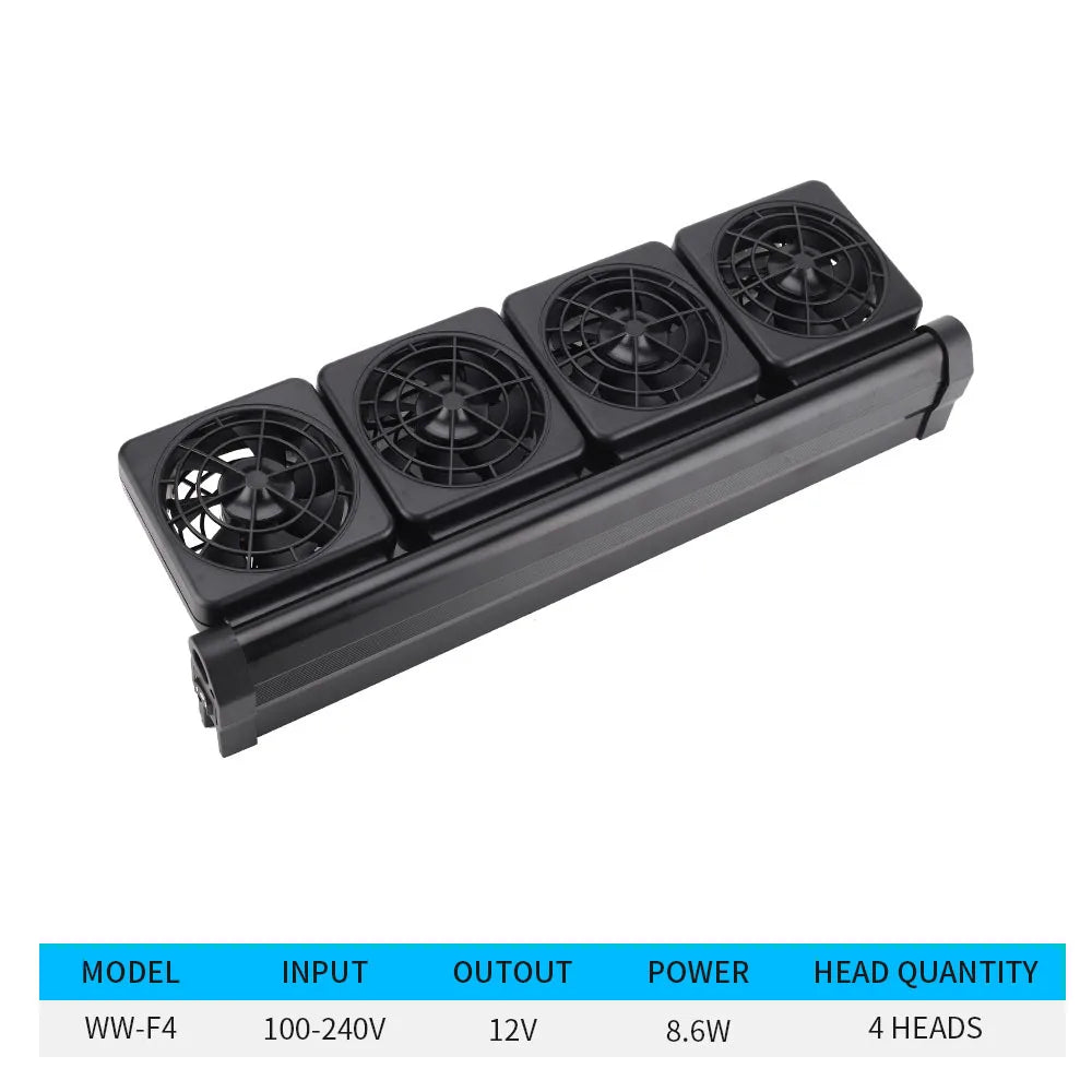 Adjustable Cooling Fan Fish Tank Heat Dissipation Cooling Fan Aquarium Farming Grass Tank Shrimp Tank