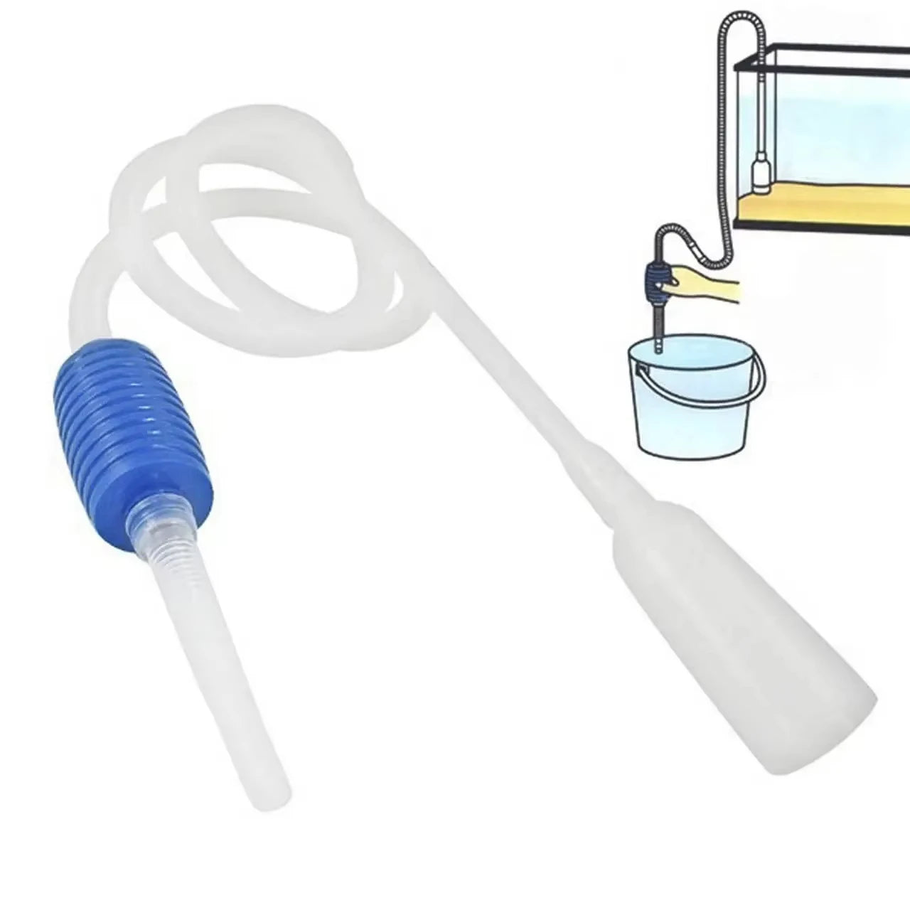 Aquarium Water Change Kit Fish Tank Siphon Long Hose Parts Vacuum Cleaner Water Pump Gravel Filter Tools Accessories Set