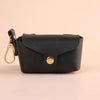 Portable Dog Waste Bag Dispenser With Leather Clip - Durable Polyester