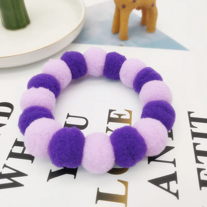 Pet Dog Bow Tie Rainbow Flower Hair Ball Necklace Cat Collar Pet Dog Cat Bowties Neckties Dog Grooming Accessories