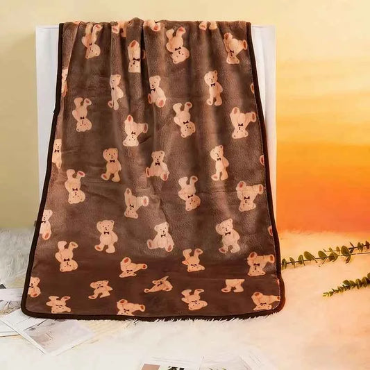 Soft Fluffy High Quality Pet Blanket Flannel Dog Sleep Blanket Paw Print Pattern Hamster Mat Warm Comfortable Cat Dog Blankets