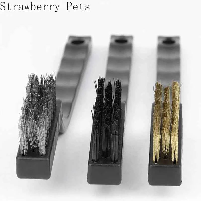 13cm Steel Wire Brush Aquarium Algae Cleaning Brush Nylon Brush Aquarium Cleaner Fish Tank Stain Cleaning Tools Accessories 3pcs