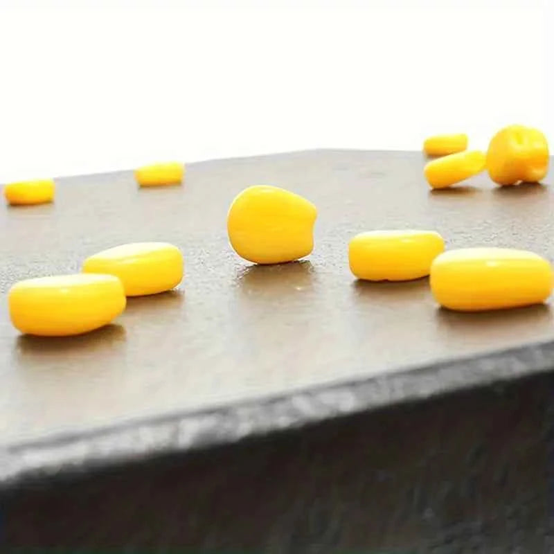 50/100pcs Realistic Corn Cob Fishing Lures - Yellow Corn Kernel Soft Baits, Pouch-Packed Freshwater & Saltwater, for Carp