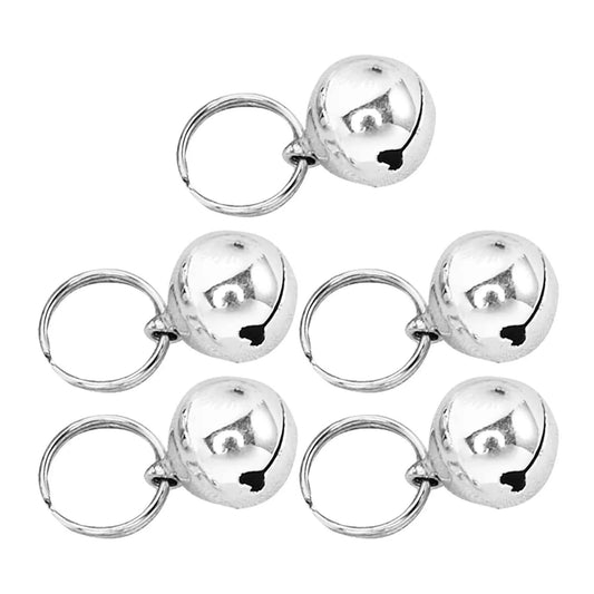 5Pcs High Sensitivity Stainless Steel Pet Bells Loud Ringing Minimal Movement for Cat Dog Collars Wildlife Safety Tracking