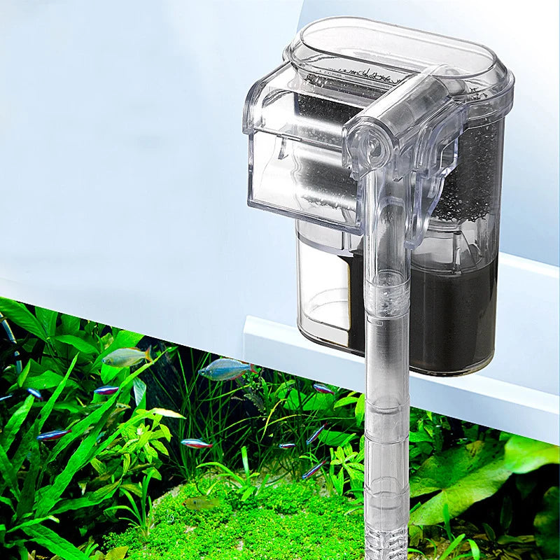 Wall-hanging Filter For Fish Tanks USB plug Mini Aquarium Filter Pump 250H/L Suitable For Fish Tanks Below 30cm,2.5W DC 5V