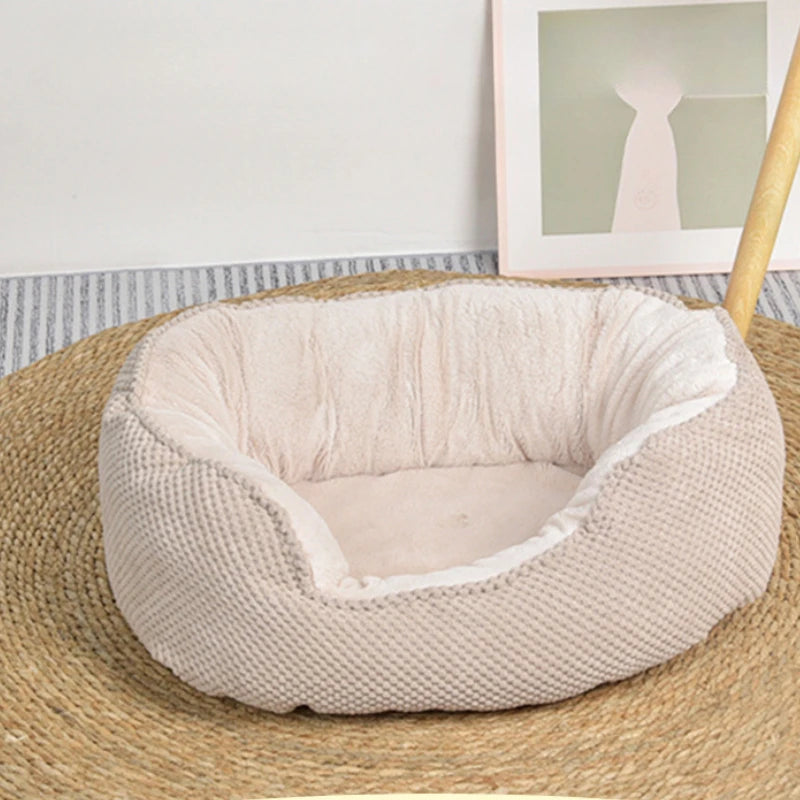 Pet Cage Dog Kennel Cat Sofa Wave Shape Cushions Plush Warm Dogs Beds Supplies Four-seasons Universal Pet Sleeping Accessories