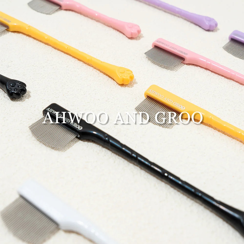 Pet Facial Cleaning Comb Set Removes Tear Stains Eye-poop Cat Paw Comb Dog Hair Repair Scissors Cat Hair Comb Pet Clean Supplies