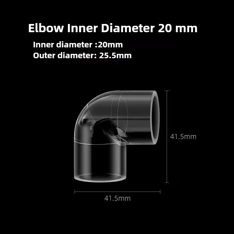 Transparent Fish Tank Water Pipe Acrylic Tube Fittings Elbow Joint Duck Bill Water Outlet Aquarium Accessries Rain Shower Outlet