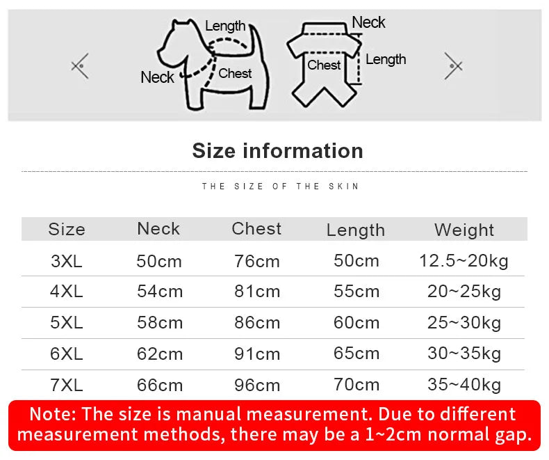 HOOPET 3XL-7XL Winter Thick Big Dog Clothes Lambs Wool Jacket for Medium Large Dogs Windproof Coat Pet Accessories