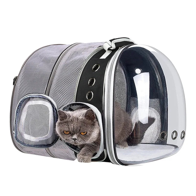 High Quality Astronaut Portable Cat Travel Bag Breathable Space Capsule Expandable Transparent Carrier Pet Backpack For Cat Dog - Play Paws Toys