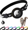 Cute Cat Collar Airtag Breakaway Reflective Kitten Collar with Bell for Apple Air Tag Holder Bell Nylon Silicone Collar for Cats