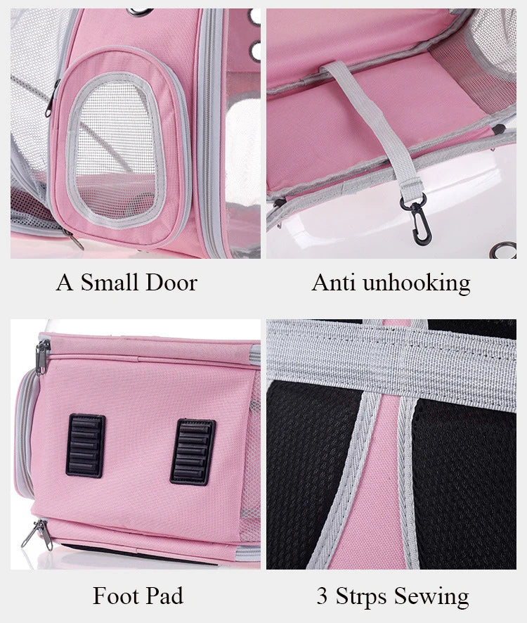 High Quality Astronaut Portable Cat Travel Bag Breathable Space Capsule Expandable Transparent Carrier Pet Backpack For Cat Dog - Play Paws Toys