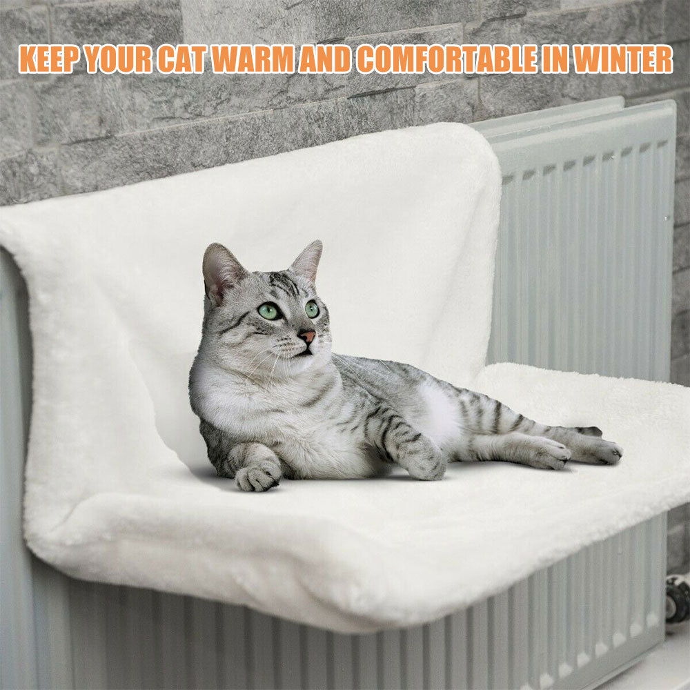 Cat Pet Animal Hanging Luxury Radiator Bed Warm Fleece Basket Cradle Hammock Metal Iron Frame Cat Radiator Bed - Play Paws Toys