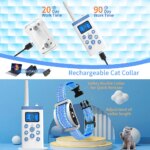 PaiPaitek Cat Training Collar,Cat Shock Collar with Remote ,Cat Stop Meowing Collar, Remote Control/Automatic Anti-Meow for Cats - Image 6