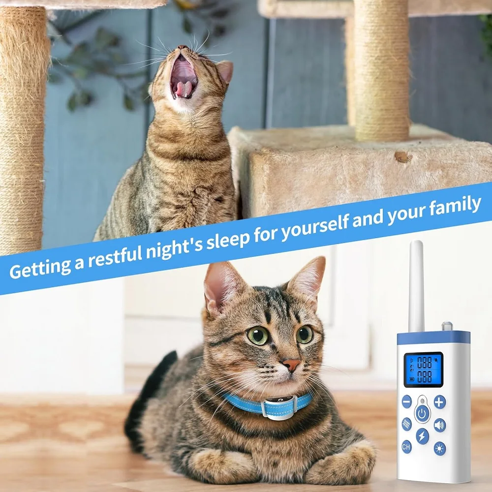 PaiPaitek Cat Training Collar,Cat Shock Collar with Remote ,Cat Stop Meowing Collar, Remote Control/Automatic Anti-Meow for Cats PaiPaitek Cat Training Collar,Cat Shock Collar with Remote ,Cat Stop Meowing Collar, Remote Control/Automatic Anti-Meow for Cats