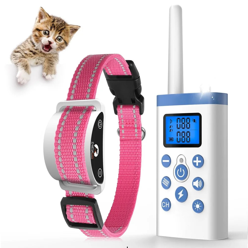 PaiPaitek Cat Training Collar,Cat Shock Collar with Remote ,Cat Stop Meowing Collar, Remote Control/Automatic Anti-Meow for Cats PaiPaitek Cat Training Collar,Cat Shock Collar with Remote ,Cat Stop Meowing Collar, Remote Control/Automatic Anti-Meow for Cats