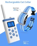 PaiPaitek Cat Training Collar,Cat Shock Collar with Remote ,Cat Stop Meowing Collar, Remote Control/Automatic Anti-Meow for Cats - Image 4