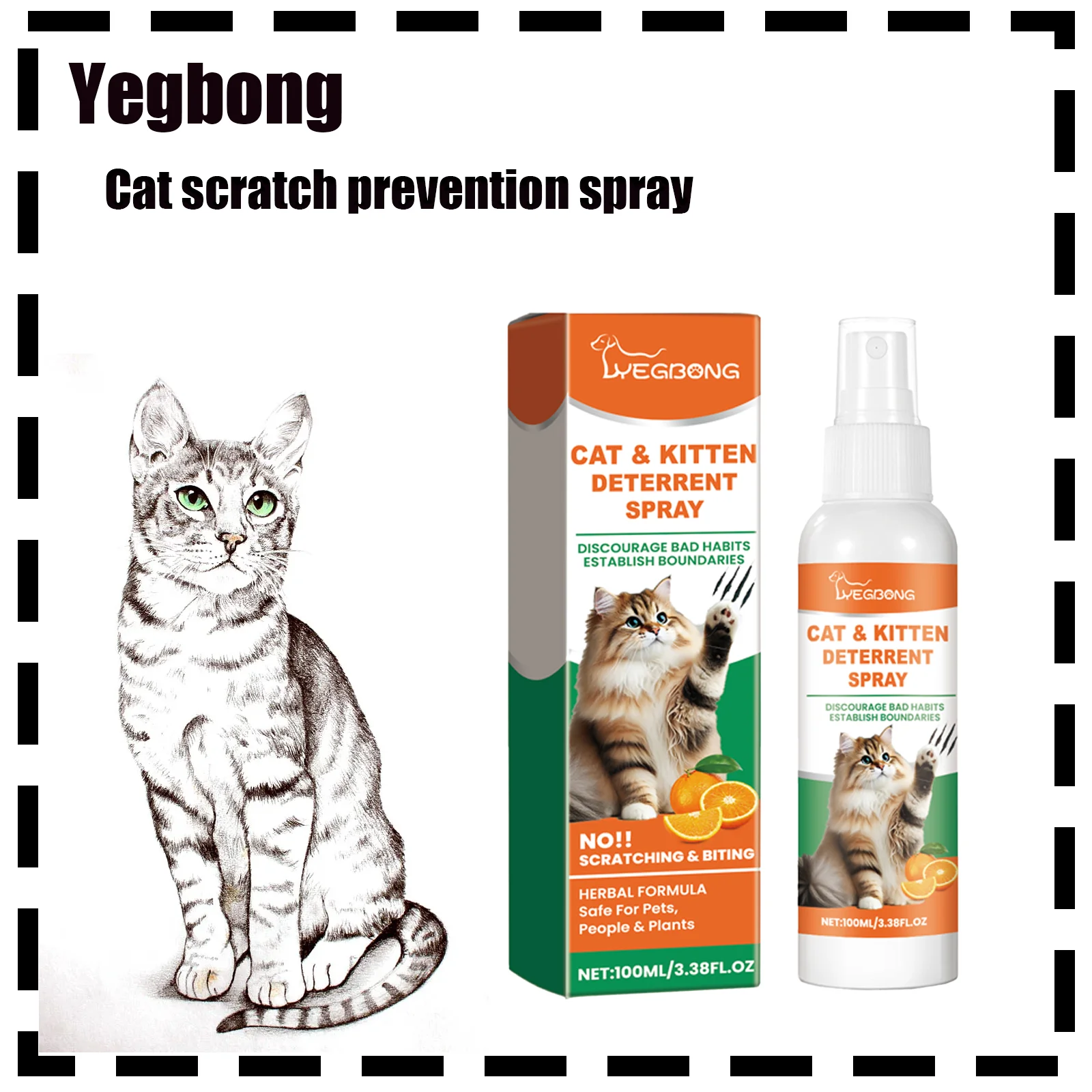 10382-dr3l3j.png Pet Anti Scratch Spray Restricted Area Scratch Training Stop Sofa Chewing Anxiety Relief Calming Cat Furniture Protector Spray - Image 1