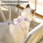 Cat Harness and Leash Set Adjustable Escape Proof Pet Harness for Kitten Outdoor Walking Cat Collar Lead Leash Pet Supplies - Image 2