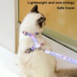 Cat Harness and Leash Set Adjustable Escape Proof Pet Harness for Kitten Outdoor Walking Cat Collar Lead Leash Pet Supplies - Image 3