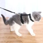Lightweight Adjustable Cat Harness and Leash Set Escape Proof Kitten Strap Collar for Walking Travel Small Animals Puppy Harness