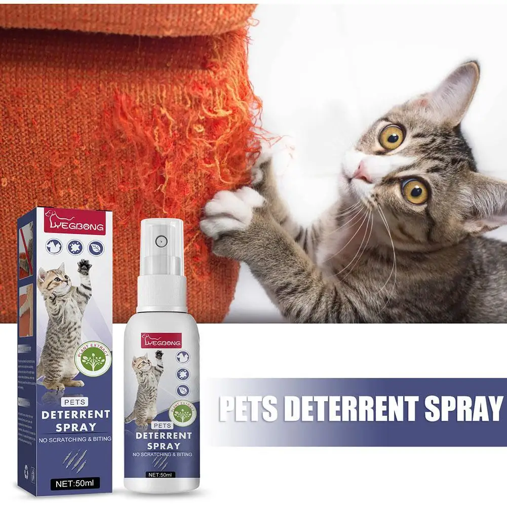 Cats Anti Scratch Spray Natural Scratching Chewing Training Spray No Stimulation Orange Fragrance Sofa Furniture Protectors