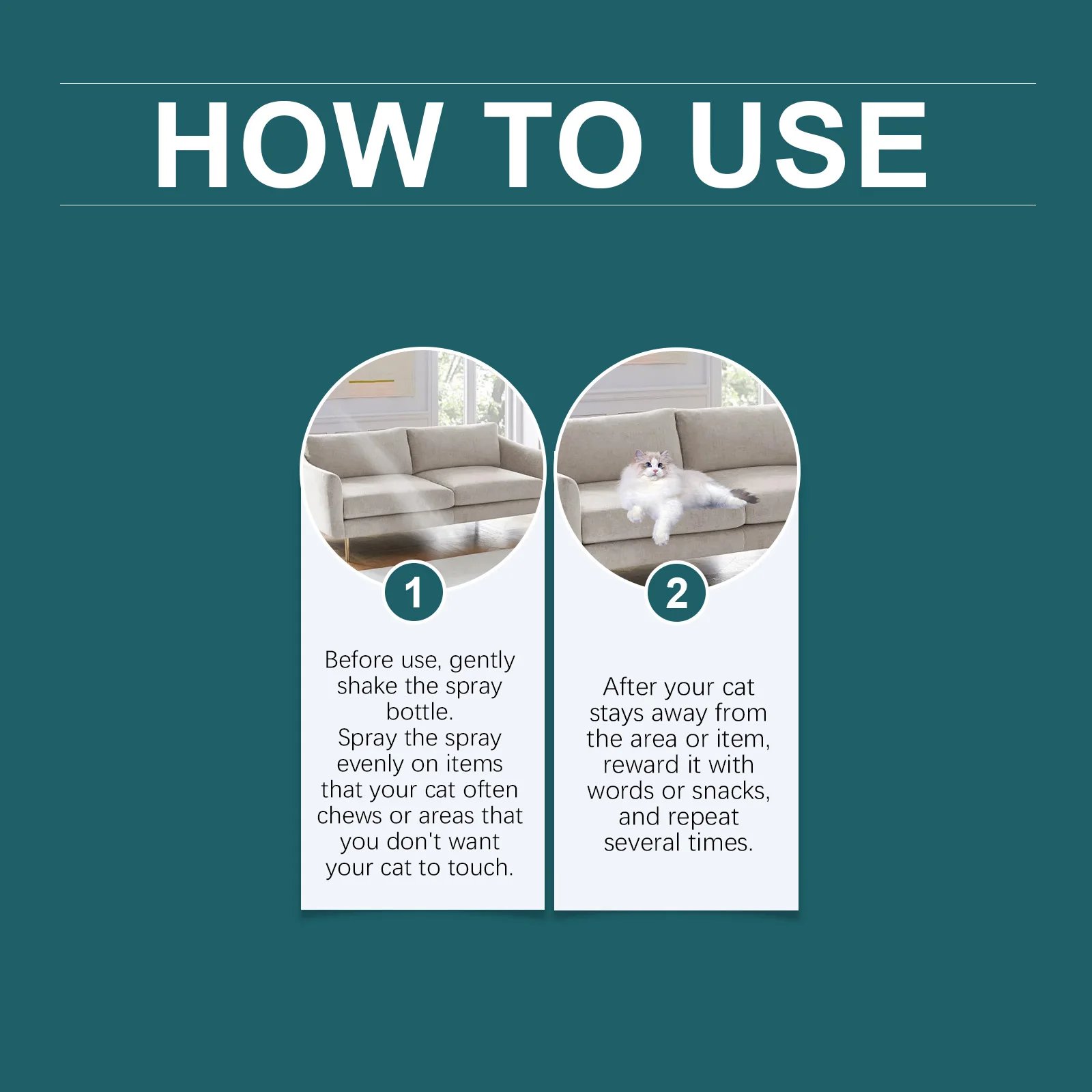 100ml Pet Deterrent Spray for Cats and Dogs Bitter Training Aid to Discourage Chewing and Scratching Safe Indoor Use on Furnitur