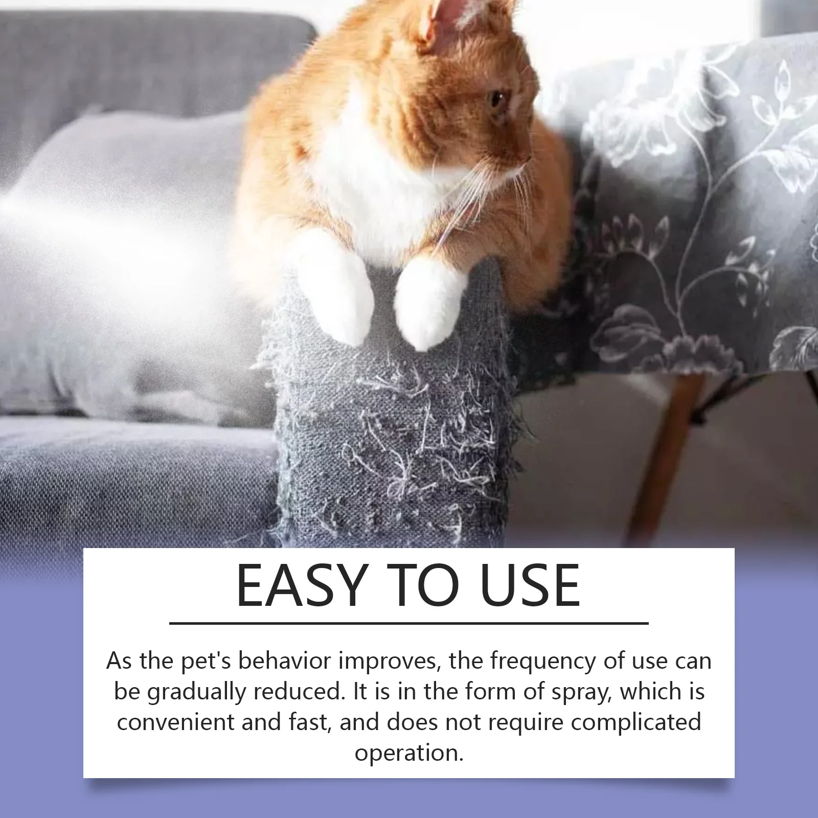 Cat Anti-Scratching Spray -Bitter Formula Deters Licking, Repels Pets from Scratching & Biting, Protects Furniture, Anti-Chewing