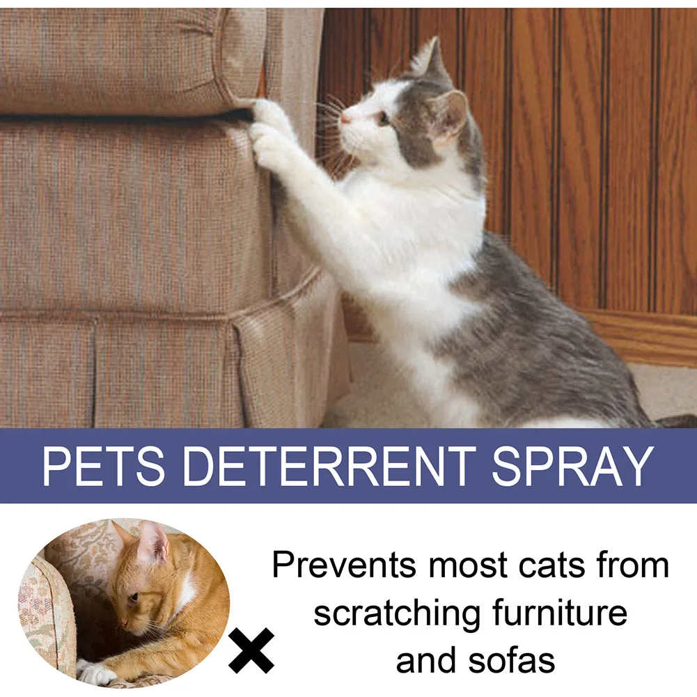 Cat Deterrent Spray Natural Scratching Cats Anti Scratch Spray No Stimulation Orange Fragrance Sofa Furniture Protectors