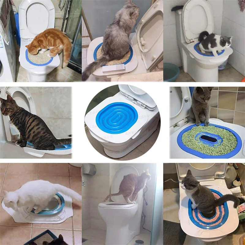 Pet Cat and Dog Toilet Training Artifact Kit Sand Tray Toilet Removable Reusable Trainer Toilet Pet Cleaning Training Products Pet Cat and Dog Toilet Training Artifact Kit Sand Tray Toilet Removable Reusable Trainer Toilet Pet Cleaning Training Products
