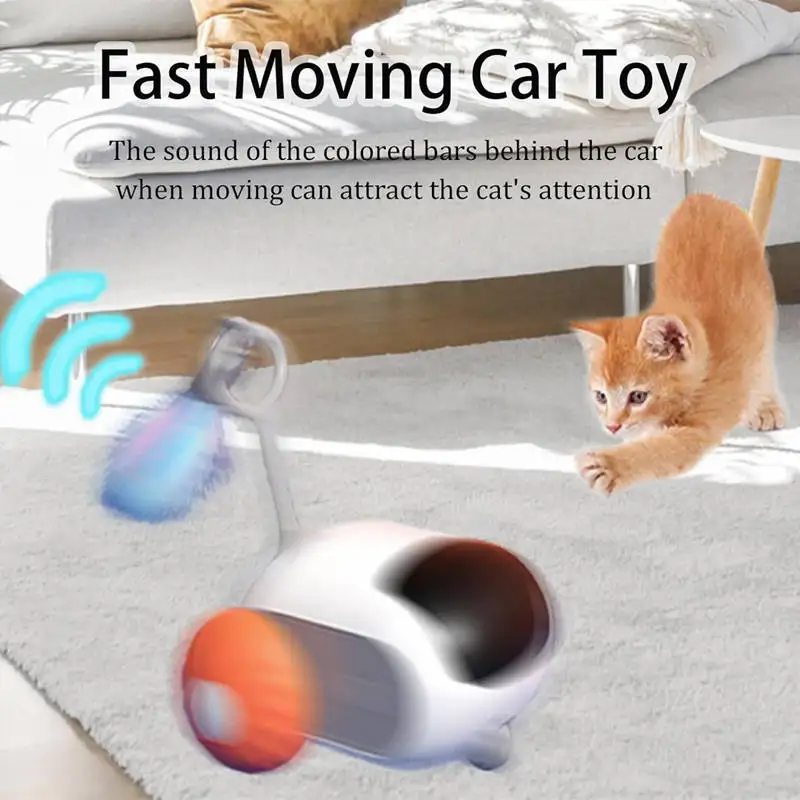 Electric Cat Toys Remote Control Sports Car Teaser Stick Self-Help Boredom Reliever Indoor Cat Interactive Smart Cat Toys Electric Cat Toys Remote Control Sports Car Teaser Stick Self-Help Boredom Reliever Indoor Cat Interactive Smart Cat Toys