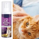 Cat Stress Relief Spray 100ml Calming Solution Scratch Prevention Natural Plant-Based Acts Quickly Cat Calming Spray For - Image 2