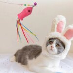 Elastic Metal Boom Tease Cat Stick Funny Wand Toy + 3 Pcs Replaceable Plush Fake Fishes Interactive With Kitten Pets Make Fun - Image 4