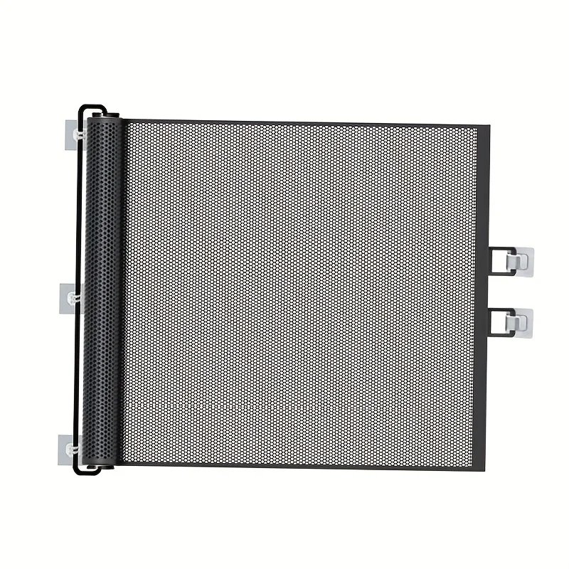 1pc Automatic Retractable Pet Mesh Gate for Indoor Stairway Corridor Safety Net Dogs Cats No Drilling Protective Barrier