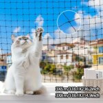 Balcony Netting for Pets Anti-Fall Mesh Cat Safety Fence for Patio Pet Guard Netting for Balcony Stairs Doorway Window Gate Deck