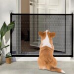 Folding Pet Fence Easy To Install Breathable Mesh Indoor Stairway No Drilling Supplies Retractable Safety Barrier For cat dog - Image 4