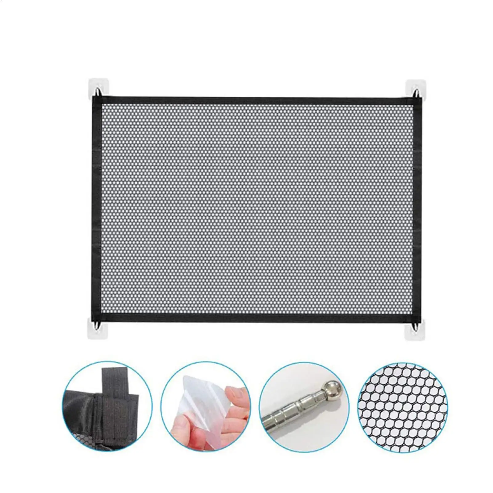 Folding Pet Fence Easy To Install Breathable Mesh Indoor Stairway No Drilling Supplies Retractable Safety Barrier For cat dog Folding Pet Fence Easy To Install Breathable Mesh Indoor Stairway No Drilling Supplies Retractable Safety Barrier For cat dog