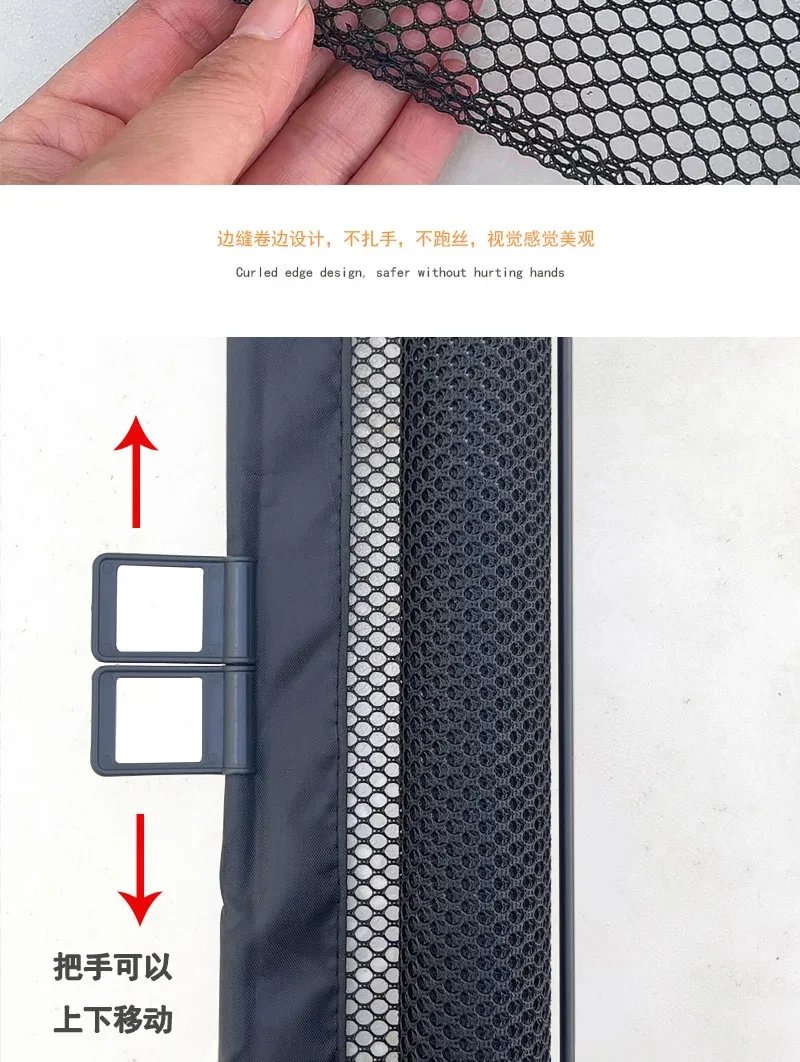 Automatic Retractable Pet Door Fence For Dogs And Cats, Indoor Stairway And Corridor Isolation Net, No-Drill Safety Net Fence