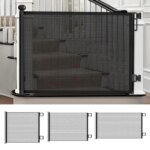 3 Sizes Pet Gate Fence Dog Cats Fence Indoor Automatic Retractable Stairway Aisle Isolation Mesh No Punch Safety Net Fence - Image 2